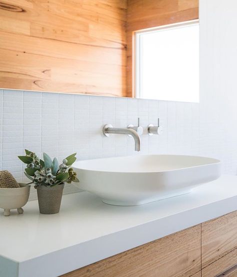 A little weekend bathroom inspiration for you. Norah Head Bathroom designed by… Kyal And Kara, House Styling, Timber Vanity, Bathroom Ensuite, House Bathrooms, Wet Room, Cabinetry Design, Shower Surround, Bathroom Reno