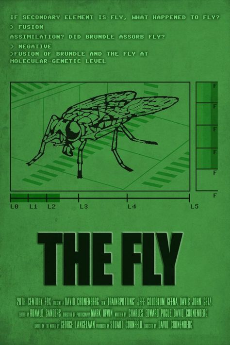 The Fly by David Cronenberg with Jeff Goldblum,  1986. Alternative body horror movie poster art Howard Shore, David Cronenberg, Poster Art Design, Body Horror, Jeff Goldblum, Geena Davis, Film Posters Art, Epic Movie, Film Lovers