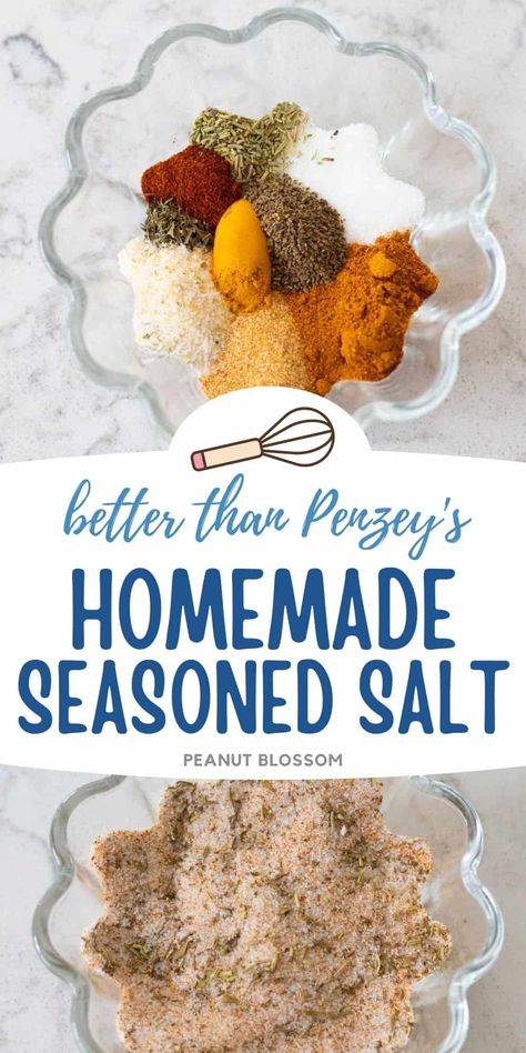 Homemade Seasoned Salt Seasoned Salt Recipe, Homemade Seasoned Salt, Seasoning Salt Recipe, Potatoes Fries, Chicken Popcorn, Homemade Seasoning Salt, Frozen Potatoes, Spice Mix Recipes, Homemade Spice Blends