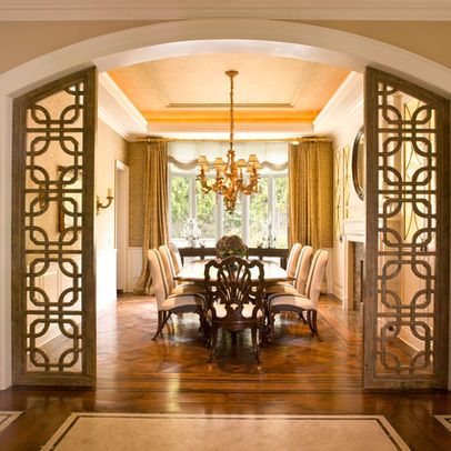 2011 Street of Dreams ("con Amore") - traditional - dining room - portland - The WhiteHouse Collection Room Entrance Design, Dining Room Door, Dining Room Entrance, Traditional Dining Rooms, Stylish Dining Room, Casa Country, Room Entrance, Traditional Dining Room, Living Room Partition