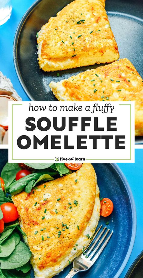 Unique Omelette Recipe, Souffle Omelette Recipe, Egg Based Dinner Recipes, Potato And Egg Scramble, Fluffy Eggs Omelet, Cheesy Omelette Recipe, Morning Egg Recipes, Keto Omelette Recipes, Vegetable Omelette Recipe