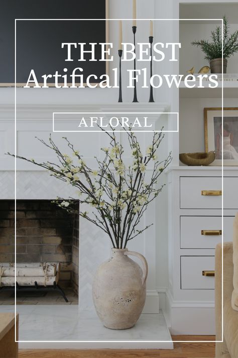 Fake Flowers Tall Vase, Fake Flowers In Vase Ceramic, Flower Arrangements For Office, Faux Vase Decor, Artificial Flower Arrangements For Floor, Floral Arrangements Fake Flowers, Medium Vase Flower Arrangements, Living Room Flowers Decor, Artificial Branches In Vase