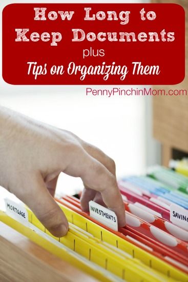 Have you ever wondered how long you should hold onto those warranties, tax returns and more?  We've got a comprehensive list for you - so you know how long you should hold onto items and when it is OK to shred them.  We've even got some helpful tips on getting them organized - so you can find them when you need them!!! Home Filing System, Organizing Paperwork, Paper Clutter, Organizational Ideas, Clutter Organization, Organize My Life, House Tips, File Organization, Organize Declutter