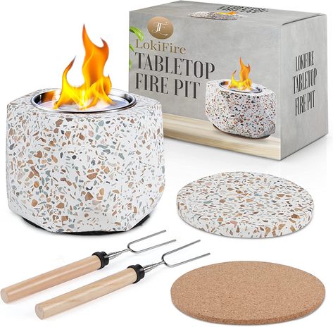 Portable Fire Pit Great As A Mini Fire Pit Tabletop Fire Pit Bowl Tabletop Fireplace Table Top Fire Pit for Patio (Rubbing Alcohol Not Included) Table Top Fire Pit, Indoor Smores, Fire Pit Table Top, Mini Fire Pit, Smores Maker, Tabletop Fire Bowl, Indoor Fire Pit, Tabletop Fire Pit, Bonfire Pits