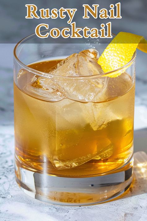 Drambuie Cocktails, Rusty Nail Cocktail, Most Popular Cocktails, Whisky Cocktails, Rusty Nail, Relaxing Evening, Cocktail Recipes Easy, Long Drink, Easy Cocktails