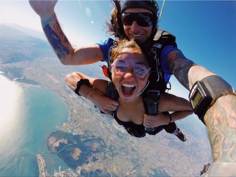 Sky Diving Aesthetic Girl, Adrenaline Junky Aesthetic, Skydive Aesthetic, Sky Diving Aesthetic, Gap Year Bucket List, Skydiving Aesthetic, Adrenaline Aesthetic, Gap Year Aesthetic, Interior House Design Ideas