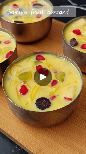 319K views · 17K reactions | Semiya Fruit custard ❣️❣️ Vermicelli fruit custard❣️ This is such a simple yet delicious recipe with the yumminess of all your favourite fruits. You can call  just fruit custard when you refrigerate till it looks like icecream. With ramzan coming, try this one!! This is a must try for this summer season.  1. Add 1 tsp ghee, and 25g vermicelli /semiya that is used for payasam. Roast it slightly till aromatic. Add 500ml or 4 cups of full fat boiled milk. Keep 1/4 cup of boiled milk aside. Cook till the semiya is soft. To the remaining milk add 1/3 cup of sugar (adjust to your preference). Mix till sugar is dissolved . 2. To the milk that is kept aside, add 3tbsp of custard powder (you can increase if you want thicker consistency and reduce if you want loose consi D Imman, Fruit Custard, Custard Powder, Baby Health, 1m Views, Dragon Fruit, Ghee, 5 Hours, Custard