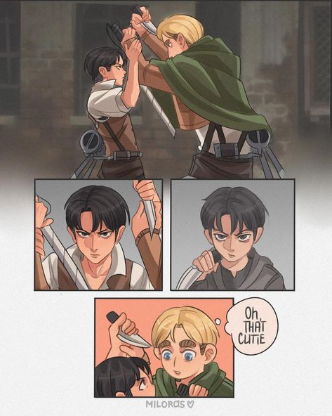 miloras💖 on Twitter: "Erwin have a pretty good memory for faces✨ #eruri… " Levi And Erwin, Attack On Titan Ships, Attack On Titan Levi, Attack On Titan Art, My Hero Academia Episodes, Jojo Bizzare Adventure, Levi Ackerman, Attack On Titan Anime, Ship Art