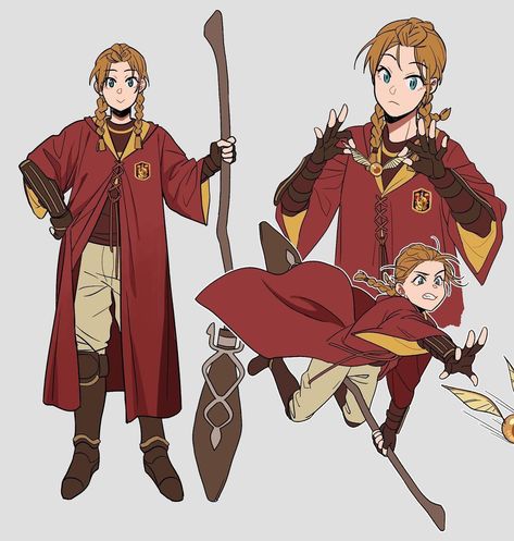 Harry Potter Poses Reference, Harry Potter Poses, Wizard Drawing Reference, Quidditch Drawing, Hogwarts Oc Art, Wizard Oc, Quidditch Harry Potter, Hp Oc, Magic Awakened