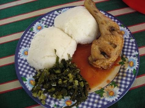 The staple Zambian food is N’shima, a cooked maize product similar to grits or polenta. It’s dense and highly caloric, thanks to the cookin... Zambian Food, Africa Food, Nigerian Food, How To Cook Beans, African Food, Learn To Cook, Processed Food, How To Cook, Baby Food Recipes