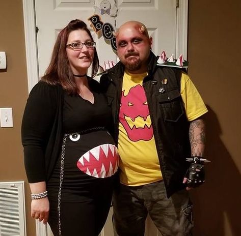 Chain Chomp, Couples Costume, Couples Costumes, Varsity Jacket, Chain, Halloween