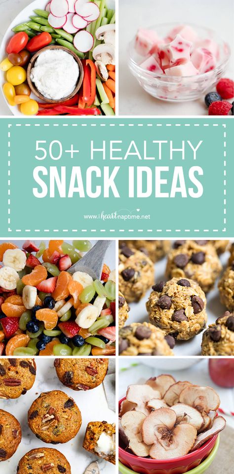 50+ Healthy Snacks - Homemade snack ideas that are easy, healthy and delicious. Ditch the junk food with these healthy snack recipes! #healthy #healthyrecipes #healthyeating #health #healthysnacks #snacks #snacktime #snackideas #snackrecipes #recipes #iheartnaptime Homemade Snack Ideas, Snack Recipes Healthy, Heart Healthy Snacks, Healthy Snack Recipes, Healthy Eating Quotes, Healthy School Snacks, Healthy Homemade Snacks, Healthy Snack Ideas, I Heart Naptime