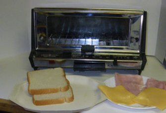 Grilled Cheese In Toaster, Grilled Ham And Cheese Sandwich, Toaster Oven Recipes, Grilled Ham And Cheese, Frugal Recipes, Grilled Ham, Sandwich Toaster, Ham And Cheese Sandwich, Concession Stand