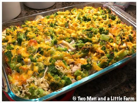 Chicken Brocoli, Broccoli Chicken Casserole, Chicken Broccoli Bake, Ramen Chicken, Costco Rotisserie Chicken, Noodle Casserole Recipes, Broccoli Bake, How To Garden, Broccoli Chicken