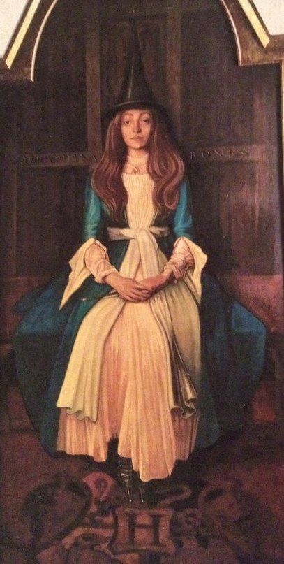 Seraphina Bones was a witch whose portrait hung at Hogwarts Castle in the 1990s. It is possible that Seraphina is a forerunner of the Bones family, which was active in the 20th century. Behind the scenes This portrait was based on a 1890 portrait of Elsie Palmer (1873–1955), by John Singer... Hogwarts Painting, Harry Potter Land, Harry Potter Portraits, Harry Potter Party Decorations, Harry Potter Props, Harry Potter Wiki, Harry Potter Classroom, Harry Potter Printables, Harry Potter Bedroom