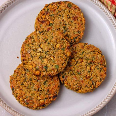 Delicious vegan chickpea patties (chickpea fritters) are a healthy, vegan, oil-free, and gluten-free recipe made with simple ingredients. Get an extra boost of protein from quinoa and chickpea (garbanzo bean) flour with this versatile, plant-based chickpea patty recipe. Bake, air fry, and freeze for later! Chickpea Patty, Vegan Pizza Dough Recipe, Garbanzo Bean Recipes, Chickpea Fritters, Patty Recipe, Best Vegan Cheese, Garbanzo Bean Flour, Chickpea Patties, Veggie Patties