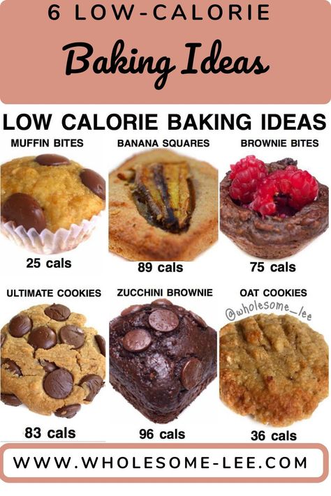 Healthy Baking Low Calorie, Low Calorie Sweet Tooth Snacks, Low Calories Baked Goods, Low Cal Snacks For Sweet Tooth, Low Calorie Snacks Recipes, Low Cal Pastries, Low Cal Dessert Recipes, Low Cal Baking, Low Calorie Snacks Sweet