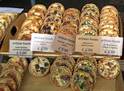 Plenty of Savory Tarts | Thomas Vander Wal | Flickr Savoury Food Ideas, Savory Tarts, Roast Beef Sandwich, Bakery Shop Design, Mini Torte, Sandwich Bar, Mini Quiches, Savory Tart, Deli Food