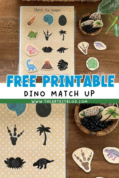 FREE PRINTABLE Dinosaur Shadow Matching Game: Busy Book Page Dinosaur Matching Game, Fun Printables For Kids, Tracing Letters Preschool, Lego Math, Shadow Matching, Etiquette And Manners, Homeschool Inspiration, Educational Activities For Kids, Homeschool Printables