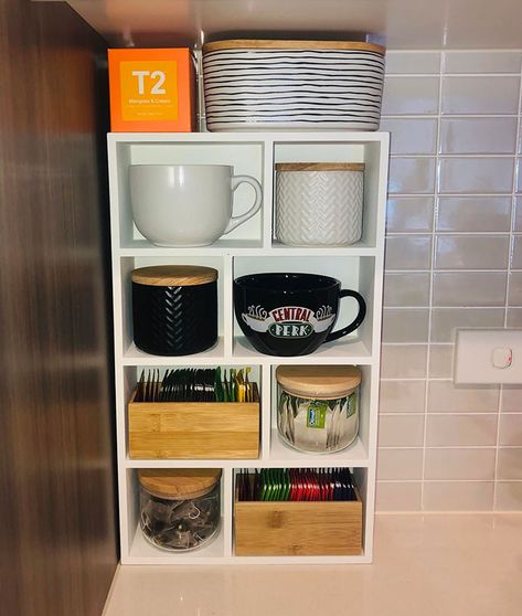 My Vertical Tea Station Roof Storage, Tea Station, Craft Cabinet, Door Shoe Organizer, Shower Organization, Clean Space, Organisation Hacks, Closet Rod, Organize Declutter