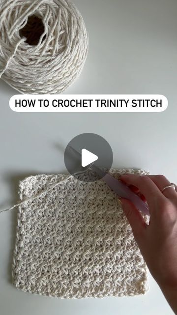 Shannon | Dogwood Crochet on Instagram: "Here’s how to crochet the Trinity stitch! Save this reel for later (pssst - this stitch is part of my new Trinity Pumpkin pattern!)

These are some guidelines for the Trinity stitch: 
🧶Start with an even number of chains (you will want an odd number of stitches in each row)
🧶[sc3tog, ch 1] repeat across the row (sc3tog = single crochet 3 together)
🧶Work the first part of the sc3tog into the same stitch that you just worked into 
🧶Start and end each row with a sc instead of a ch 1

Check out the full tutorial on my YouTube channel for step by step instructions!
.
.
.
#crochet #trinitystitch #crochettrinitystitch #crochettexture #crochettextures #crochettutorial #crochettips #crochetstitches #crochetstitchtutorial #dogwoodcrochet" Trinity Stitch, Odd Numbers, The Trinity, Crochet Stitches Tutorial, Pumpkin Pattern, How To Crochet, My Youtube Channel, Crochet Tutorial, Single Crochet