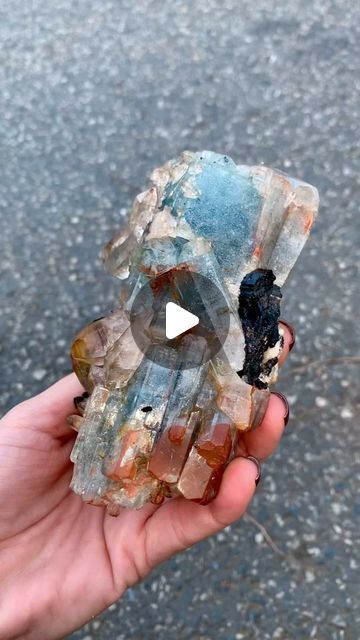 Pacific Minerals on Instagram: "Absolutely Stunning Blue Aquamarine with Quartz and Black Tourmaline 🔥🔥 Doubly Terminated and partially coated with red ironoxide. Love the combination of blue and red together and decided not to clean it off 😍 From Erongo Mountains, Namibia Sold #redaquamarine #blueredaquamarine #aquamarine #pacificminerals" Blue Tourmaline, Aqua Marine, Aquamarine Blue, Black Tourmaline, Aquamarine, Tourmaline, Crystals, Stone, Red