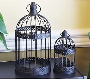 Vela Lanterns Halloween Bird Cage Decor Candle Holder Lantern Decorative Table Centerpiece Decorations, Black, Set of 2 Bird Cage Candle, Hagrids Hut, Candle Holder Lantern, Cage Decor, Harry Potter Nursery, The Birdcage, Table Centerpiece Decorations, Bird Cage Decor, Large Lanterns