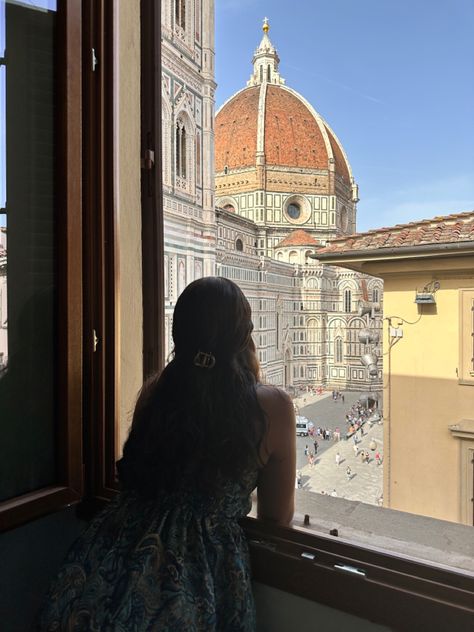 our hotel window view in florence 🫶 #italy #florence #duomo #travel #summer #hotel Florence Apartment Aesthetic, Florence Summer, Florence Pictures, Travel Blog Aesthetic, Florence Picture Ideas, Study In Italy Aesthetic, Summer In Florence, Studying In Italy Aesthetic, Studying In Italy