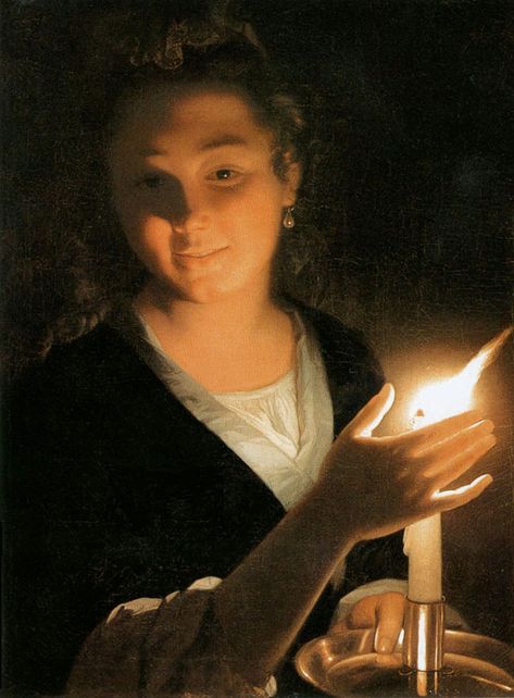 Godfried Schalcken (Dutch, 1643 – 1706) - Girl with a Candle. c. 1650. Palatina Gallery, Florence Huck Finn, Baroque Painting, William Turner, Dutch Painters, Hur Man Målar, Oil Canvas, A4 Poster, Caravaggio, Chiaroscuro