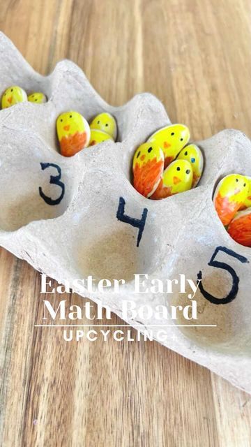 Montessori Easter, Chicken Math, Math Activities For Toddlers, Diy Montessori Toys, Counting Activity, Easter Activities For Kids, Easter Chicken, Farm Activities, Egg Cartons