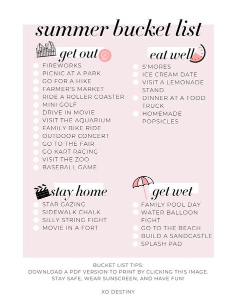 Summer Activities Aesthetic, Summer Bucket List 2023, Family Summer Bucket List, 100 Things To Do, Summer Things, Summer Loving, Fun Summer Activities, Things To Do With Kids, Summer Fun List