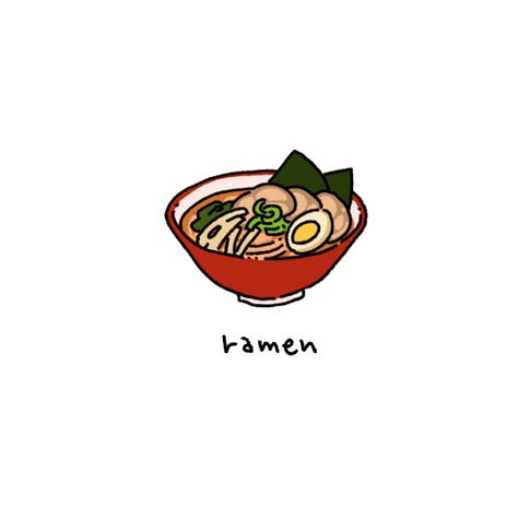 Japanese Food Illustration, Tumblr Stickers, Little Doodles, Mini Drawings, Line Illustration, Cute Little Drawings, Yummy Foods, Simple Doodles, Instagram Highlight Icons