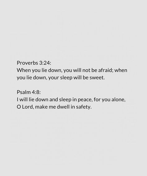 Bible verses to read before you sleep tonight No need to live in fear. Let Gods word go to work for you. He can do it! Follow for more content like this . . . . #biblestudy #biblenotes #jesusinspired #bibleverses #christian Scripture For Sleep, Bible Verse For Sleeping, Bible Sleep Quotes, Verses For Sleep, Psalms For Sleep, Bible Verse For Bedtime, Goodnight Verses, Bible Verse Sleep, Bible Verses To Read Before Bed