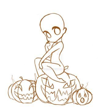 Drawing Halloween, Drawing Templates, Chibi Drawings, Poses References, Art Base, Art Poses, Anime Poses Reference, Drawing Base, Drawing Poses