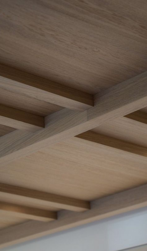 Wood Coffered Ceiling, Painted Ceiling Beams, Coffer Ceiling, Tongue And Groove Ceiling, Timber Slats, Timber Ceiling, Ceiling Detail, Ceiling Treatments, Lobby Interior