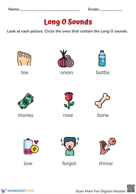 Exploring Long O vowel sounds with this engaging worksheet perfect for students to learn and review their knowledges. Check it out! #longo #phonics #phonicswords #grammar #printables #worksheet #vowels #circling #identifying #letters #longowords #sounds #lettersounds #longo/shorto #osounds #ela #teachingmethod #wordlist #pictures #pdf #freeprintables #kids #homeschooling Identifying Letters, O Words, English Worksheet, Long Vowel, Phonics Words, Vowel Sounds, English Worksheets, Word List, Letter Sounds