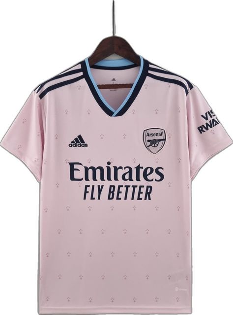 Arsenal FC 22-23 Third Pink Football Kit Soccer Fits, Pink Football Shirt, Arsenal Top, Arsenal Kit, Arsenal Jersey, Pink Football, Sports Attire, Girls Soccer, Jersey Outfit