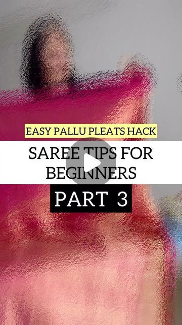 Pallu Pleating, Saree Pallu Style, How To Wear Saree Tutorials, Pleating Saree, Silk Saree Draping Styles, Saree Draping Styles Tutorials, How To Drape A Saree, How To Wear Saree, Draping Saree Style