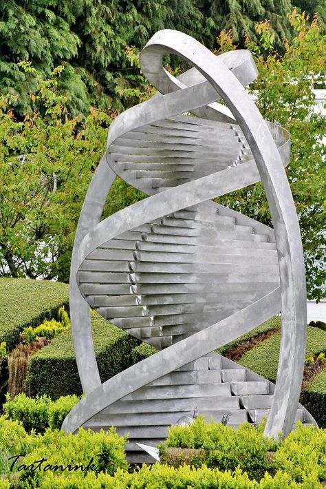 Dna Architecture, Dna Sculpture, Charles Jencks, Dna Structure, Dna Art, Double Helix, Drawings Simple, Fall 2023, 3d Design