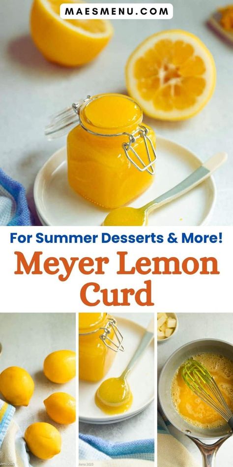 Brighten up your spring with our tangy Meyer lemon curd! This delightful citrus treat is perfect for spreading on toast, filling pastries, or topping desserts. Indulge in the refreshing taste of spring with this easy Meyer lemon recipe. Lemon Curd Recipe Easy, Spring Food Ideas, Meyer Lemon Curd, Meyer Lemon Recipes, Lemon Banana, Lemon Recipe, Spring Food, Lemon Curd Recipe, Diy Spices