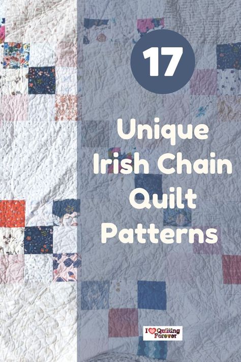 Quilt Irish Chain Block Patterns, Irish Chain With Stars Quilt Pattern, Irish Chain Modern Block Pattern, Irish Chain Quilt Borders, Irish Chain Variation Quilts, Scrappy Double Irish Chain Quilt Pattern, Irish Chain Quilt Block, Double Irish Chain Quilting Designs, Black And White Irish Chain Quilts