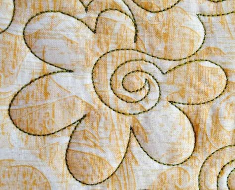 Free Motion Quilting Fun with Flowers - QUILTsocial Free Motion Quilting Designs, Quilting Stitch Patterns, Hand Quilting Patterns, Free Motion Designs, Free Motion Quilting Patterns, Machine Quilting Patterns, Freemotion Quilting, Quilting Designs Patterns, Longarm Quilting Designs