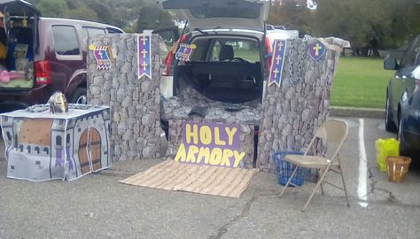 Armor of God trunk or treat Holy Armory Armor Of God Trunk Or Treat Ideas, Armor Of God Trunk Or Treat, Gods Team Trunk Or Treat, Bible Theme Trunk Or Treat, Holy Ghost Trunk Or Treat, Faith Based Trunk Or Treat Ideas, Ain’t No Ghost Like The Holy Ghost Trunk Or Treat, Church Trunk, Armor Of God