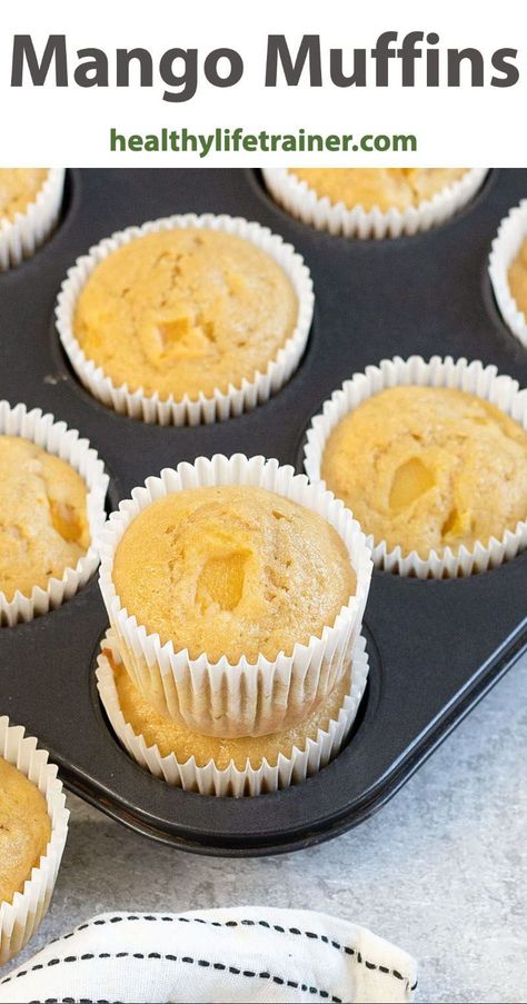 Mango Muffins turn a classic muffin recipe into something tropical and more flavorful than the usual flavors you may have already known and tried baking at home. #mangomuffins #classicmuffinrecipe Mango Muffins, Amazing Desserts, Cake Recipes From Scratch, Sweet Treats Recipes, Mango Juice, Best Cake Recipes, Treat Recipes, Baked Goodies, Muffin Recipe