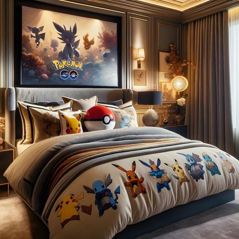 Get ready to spark joy in your very own Pokémon-themed hideout! These Pokemon bedroom ideas will turn your home into a Pikachu haven. Don't forget to save this pin for later and hit read more to see more epic Pokemon bedrooms! 💤 From cozy minimalist to luxurious boho, find the perfect style for your home. #bedroomdesign #bedroominspo #dreamyhome #interiordesign #homedecor #masterbedroom #sleepwellness #cozybedroom #bedroomgoals #pinterestdecor Pokemon Bedrooms, Pikachu Bedroom, Pokemon Bedroom Ideas, Rustic Boys Bedrooms, Pokemon Bedroom, Pokemon Decor, Pokemon Room, Toddler Boy Room Decor