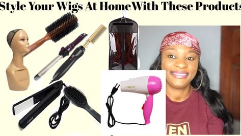 Detailed video on different wigcare items to store and style your wigs in the comfort of your home without needing the service of a wig stylist Essential Products, Fashion Store, Hair Straightener, Must Haves, Wigs, At Home, Beauty