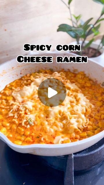 Ramen Mac And Cheese, Things To Add To Ramen Noodles, Ramen Noodle Recipes Cheese, Cheesy Ramen Noodle Recipes, Cheesy Spicy Ramen, Corn Cheese Ramen, Cheesy Ramen Noodles, Cheesy Noodles Recipes, Corn Noodles