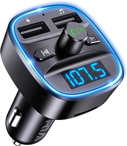 ORIA Bluetooth FM Transmitter for Car, [Upgraded] Wireless in-Car Radio Adapter Car Kit, Universal Car Charger with Dual USB Charging, Hands-Free Calling, Music Player Supports TF Card & USB Disk: Amazon.co.uk: Electronics & Photo Car Must Haves, Themes For Mobile, Cable Iphone, Cars Music, Face Accessories, Bluetooth Transmitter, Charging Car, Car Kit, Car Bluetooth