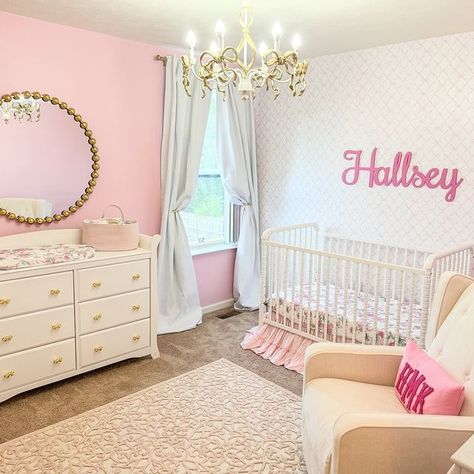 Save this pin for inspiration on creating a cozy and stylish nursery room for your baby! Get ideas on how to design a peaceful and inviting space for your little one. #NurseryDecor #BabyRoomIdeas #PinkNursery #HomeDecoration 🌸 Newborn Room Girl, Pink Baby Nursery Ideas, Pink And Blue Nursery, Pink And White Nursery, Pink Baby Girl Nursery, Pink Nursery Room, Nursery Room Ideas, Pink Baby Room, Gold Nursery Decor