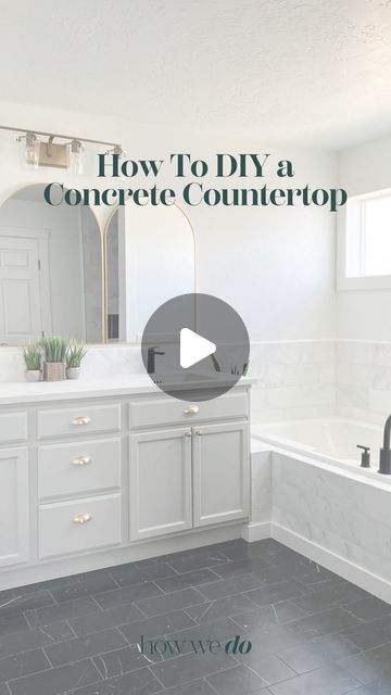 Counter Diy, Diy Concrete Counter, Concrete Counter Top, Concrete Counters, Chateau House, Concrete Countertop, Concrete Counter, Laundry Room Bathroom, Diy Countertops